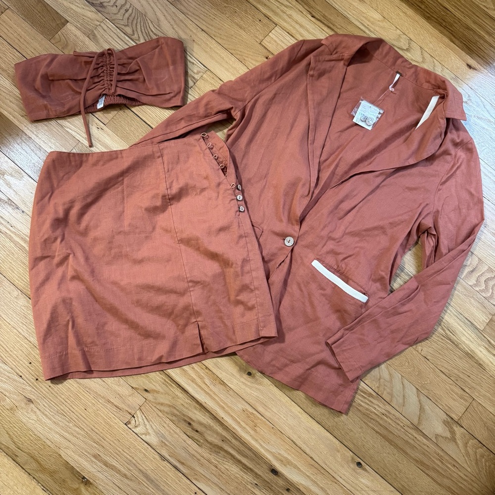 Free People Bralette Blazer Set